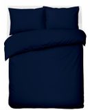 HUSH. Dekbedovertrek Percale - 100% Coton - 200TC - Bleu marine - 200x220cm