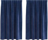 vidaXL Gordijnen 2 st donkerblauw 140 x 175 cm fluweel