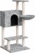 vidaXL Arbre à chat avec poteaux à gratter en sisal 108,5 cm gris clair