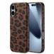 Selencia Sabi Backcover panterprint met MagSafe voor de Apple iPhone 17 - Mocha Brown