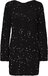 Onlanika ONLY ONLANIKA SEQUINS LS BOW DRESS WVN CS Black - Women's Mini Dress - Size M - 2024 Collection