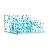 HomeBLOCKrocks Designer bureau-organizer, brievensorteerder van origineel plexiglas, organizer voor brieven, kaarten, kaartenstandaard, tafelorganizer voor het bureau - Fairy BIG Sparkle - blauw