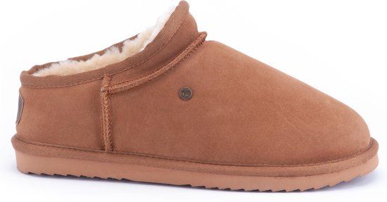 Warmbat Conner Suede Heren Sloffen - Cognac