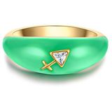 Glanzstücke München Ring 925 zilver met zirkonia wit geel goud