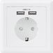Sygonix SY-5045294 Stopcontact (inbouw) Aanraakbeveiliging, Met USB-laaduitgang IP20 Wit