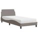 Dover Lit avec Matelas Tissu Taupe 80x200 cm