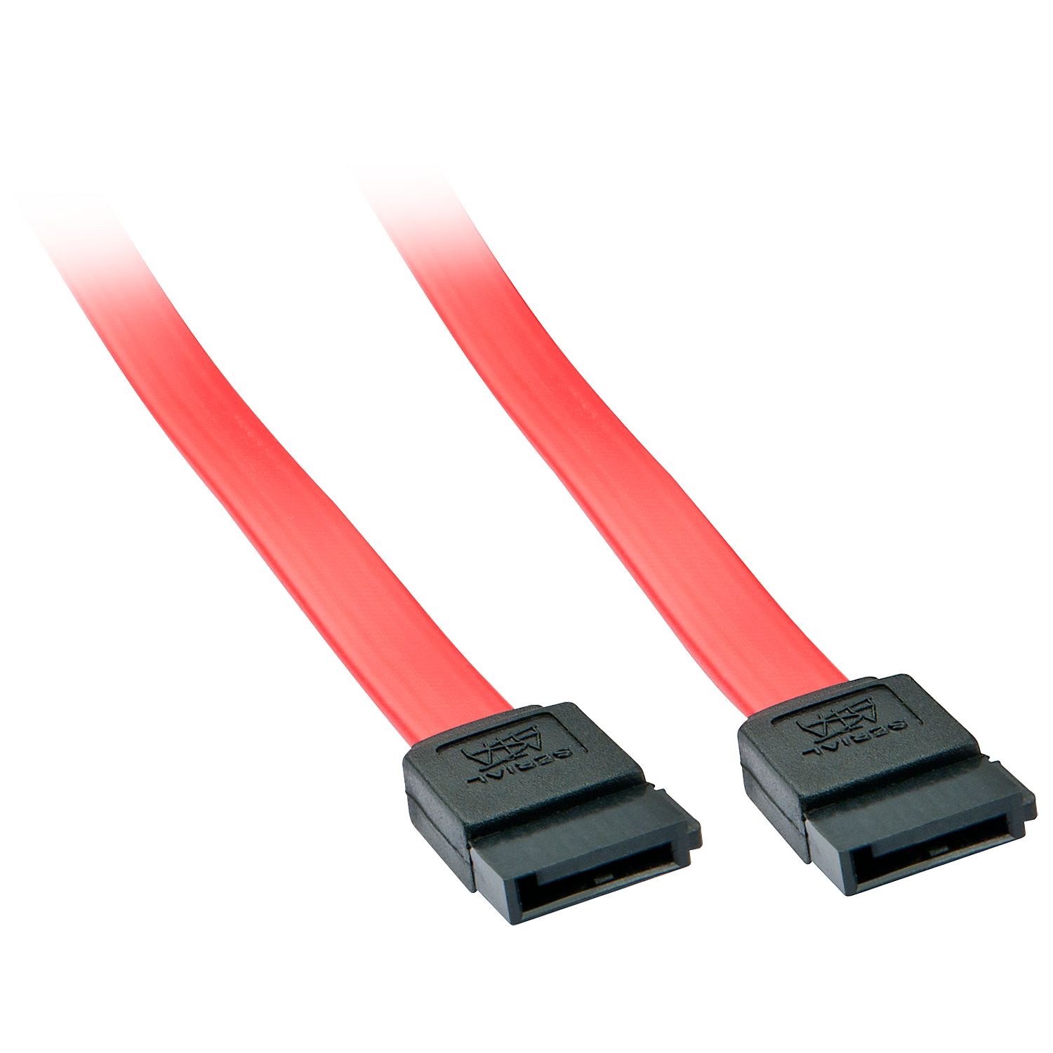 Lindy 33324 SATA-kabel 0,5 m Zwart, Rood