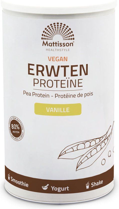 Mattisson Erwten Proteïne Poeder Vanille - 350g - Vegan Eiwitpoeder
