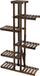 ML-Design houten bloemenrek, 75x27,5x140 cm, plantenrek 6 niveaus, bloementrap 6 niveaus, plantentrap, plantenstandaard, tuinrek buiten, bloemenstandaard voor balkon woonkamer tuin buiten