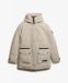 Superdry - City Gewatteerde Parka Jas - Dames - Off Grey - Maat XS