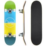 Osprey Compleet Skateboard, 78,7 cm x 20,3 cm Double Kick Skateboard voor kinderen en volwassenen, hol dek, inclusief griptape, dek en wielen, meerdere ontwerpen