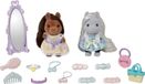 Sylvanian Families Ponyfreunde, Ponyfiguren mit Stylingzubehör, Spiegel und Bürste