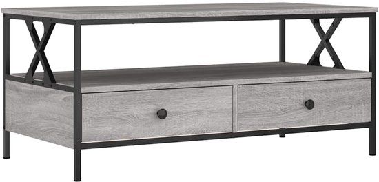 vidaXL Salontafel Grijs Sonoma Eiken 100x51x45 cm
