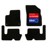 DBS 1763620 Autovloermatten, precies passend, 4-delig, antislip, zwarte tapijtstof, 900 g/m², velours-afwerking, Star Serie