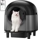 Merkloos / Sans marque BeiJingLiangPinJiaZuoKeJiWenHuaFaZhanYouXianGongSi Automatische Kattenbak - Zelfreinigend - Intelligent - Met 10 Veiligheidssensorradars - 100 liter Elektrisch - Met Trap - APP-Besturing - Voor Meerdere Katten - Zwart