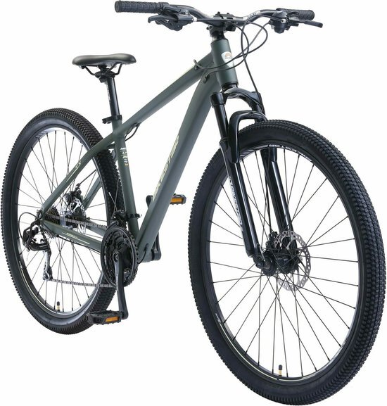 bikestar hardtail MTB, alu, 29 inch, 21 speed, groen/beige