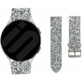 Strap-it Samsung Bracelet cuir á paillettes Samsung Galaxy Watch 7 - 44mm (argent)