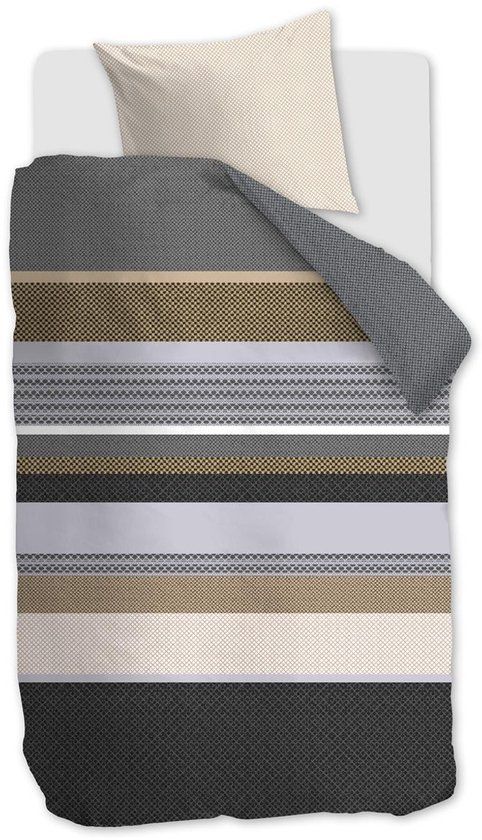 Beddinghouse Hylke dekbedovertrek - Eenpersoons - 140x200/220 cm - Grijs