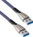 Allteq USB 2.0 kabel - Gevlochten mantel - Blauw - 5 meter