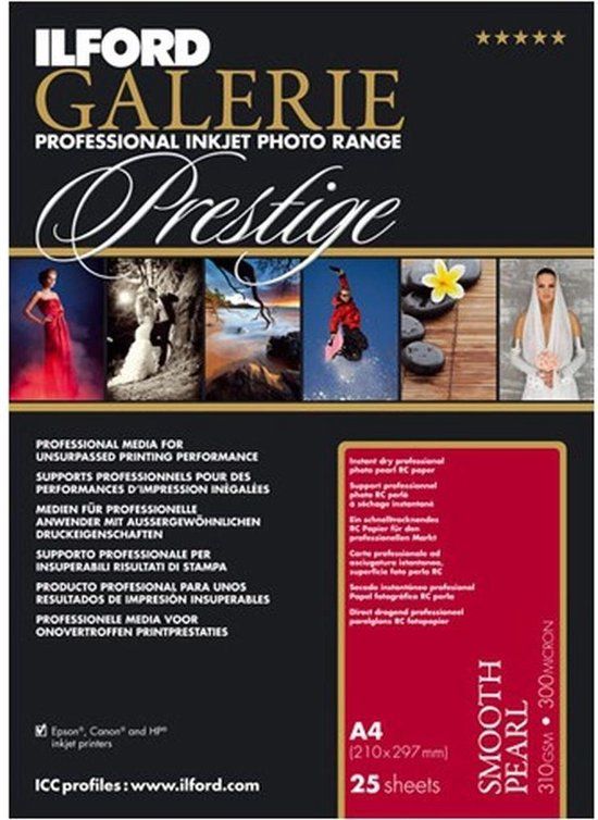 Ilford Prestige Smooth Pearl A3 25 vel 310 gram - Glans fotopapier