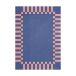 Teklan Tapis en Laine à Couches Cadre Cobalt Saumon, 180x270 cm