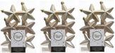 Merkloos Decoris Kersthanger Sterren - 18 stuks - Champagne - 7 cm - Kunststof