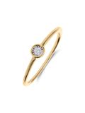 Lucardi Dames 14 Karaat gouden ring met diamant 0,04ct