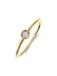 Lucardi Dames 14 Karaat gouden ring met diamant 0,04ct