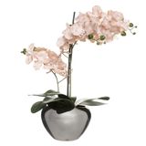 Atmosphera Kunstplant Orchidee - roze bloemen in pot - H57 cm