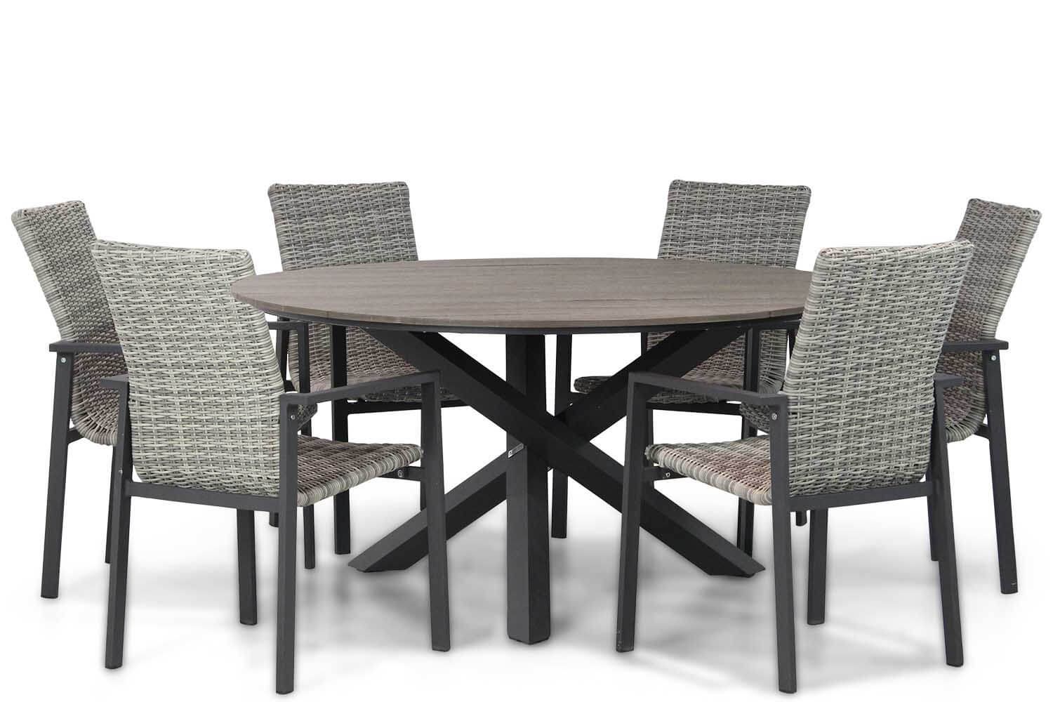 Lifestyle Garden Furniture Upton/Ancona 150 cm dining tuinset 7-delig