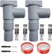 Dailygoody - Accessoires de piscine - Vanne d'arrêt avec raccord de tuyau - Pour piscines hors sol - 32/38 mm - Haute qualité - Câble inclus