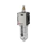 Riegler Futura mini-mistolie met polycarbonaathouder, BG 0, G 1/4, ingangsdruk max. 12 bar, temp. -10 °C tot 50 °C