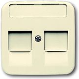 Busch Jaeger Reflex SI centraalplaat modular jack wit-crème 1800-212