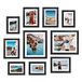 Giftgarden Multi zwarte fotolijsten met mat voor meerdere formaten foto's, vier 4x6, vier 5x7, twee 8x10 voor galerij fotolijst, collage muur of tafelblad display, assortiment Pack van 10