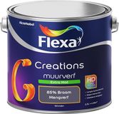 FLEXA Creations Muurverf - Extra Mat - Mengkleuren Collectie - 85% Braam - 2,5 liter