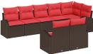 vidaXL Banc de jardin 8 places marron polyrotin