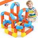 Kubusbaan trein - Flexibele 3D-stekblokken - 150 stuks - Gemotoriseerde locomotief