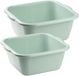 PLASTICFORTE Afwasteilen set - Kunststof - 6 en 10 liter - Mintgroen