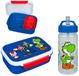 4kidsonly.eu Super Mario Lunchset - Lunchbox - Drinkfles - Blauw