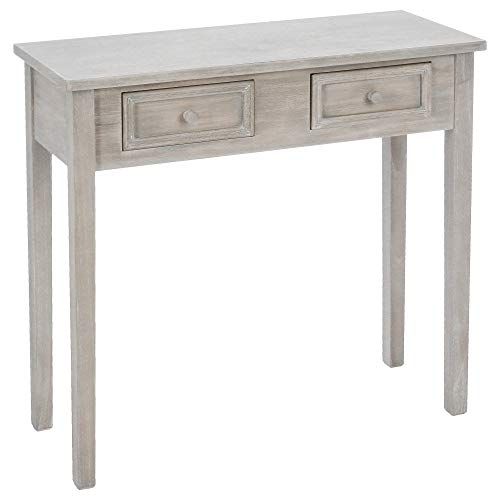 ATMOSPHERA CREATEUR D'INTERIEUR ATM-102216C console tafel charme lichtbruin gepatineerd hout beige L 80 x B 30 x H 76 cm