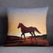 Bonamaison Decoratieve Kussensloop met Paardenthema - 50% katoen, 50% polyester - 45x45 cm - Ontworpen en Vervaardigd in Turkije