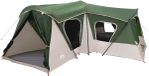 vidaXL Tente familiale 14 personnes Vert 185T Polyester avec revêtement PU