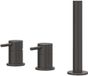 IVY Concord Badrandcombinatie 3-Gats Mengkraan met Uittrekbare Handdouche zonder Uitloop - Geborsteld RVS 316 Carbon Black PVD