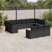 Maison Exclusive - Ensemble de jardin, 13 pièces, avec coussins, noir, en polyrotin