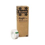 Scotch Magic Onzichtbare tape, 9 rollen 19 mm x 33 m