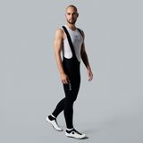 Acelera Intermediate Fietsbroek Lang heren met Zeem en Bretels - Thermo Lange Wielerbroek - Winter Fietsbroek Lang - Zwart - Maat XXL
