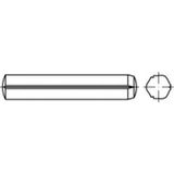 TOOLCRAFT TO-5437542 Cilindrische kerfstift 5 mm Staal 100 stuk(s)