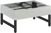VidaXL Vogeleter zilver 80 x 28 x 13.5 cm gegalvaniseerd staal
