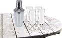Royal Leerdam Cocktailshaker 500 ML met 4x Cocktailglazen Hawaii transparant 440 ML