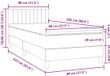 vidaXL Boxspring met matras en LED fluweel donkergroen 80x220 cm